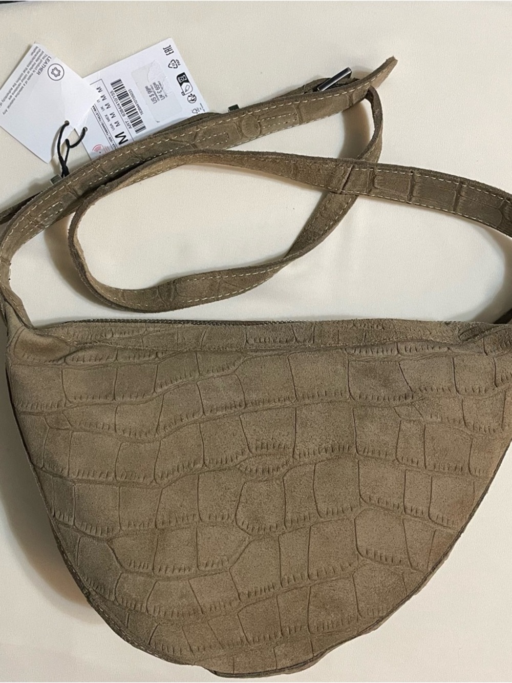 Zara Genuine Suede Crossbody bag